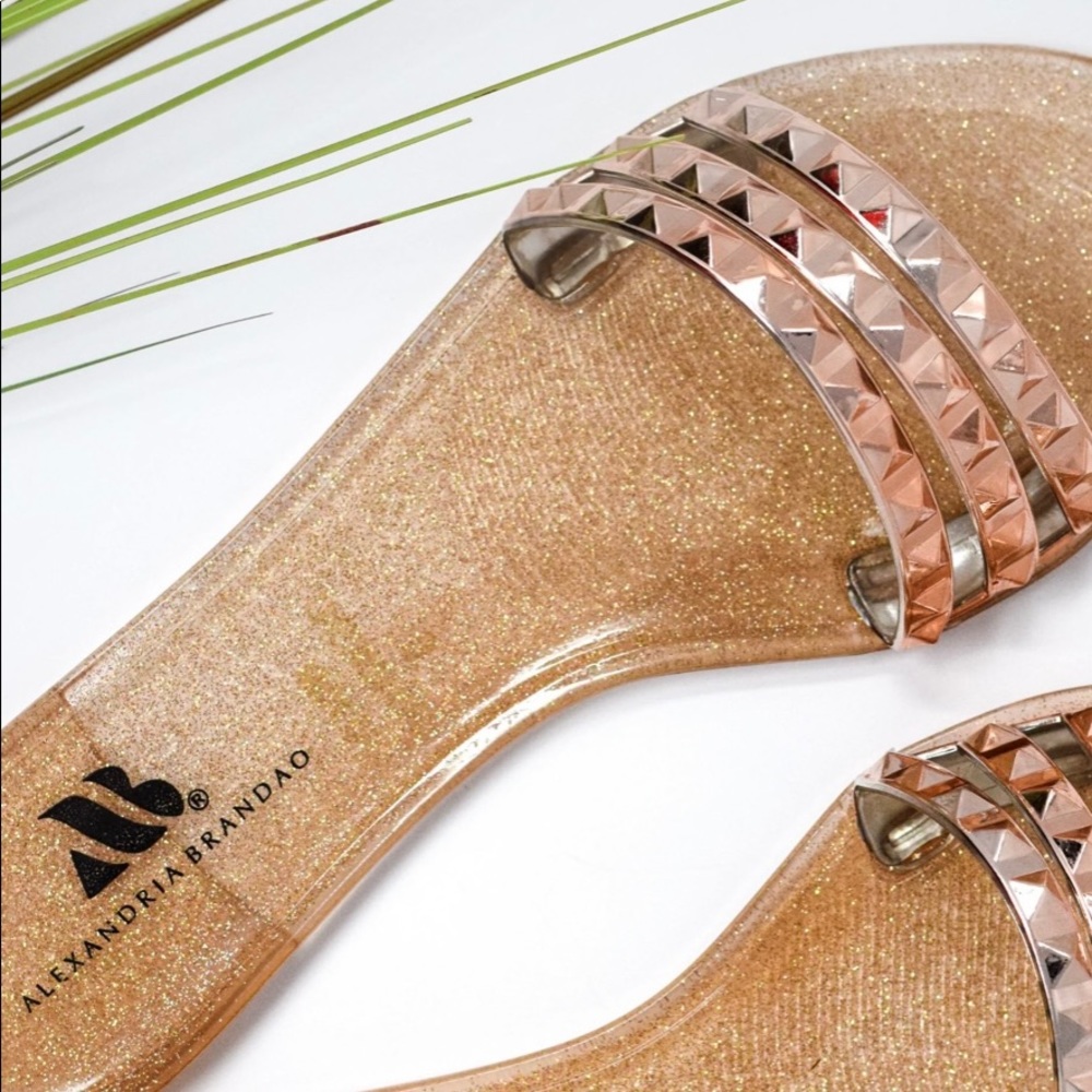 Alexandria Brandao Women Gold Sandals